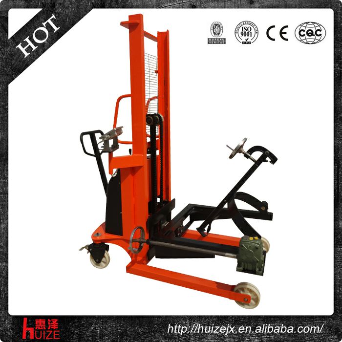 半電動(dòng)稱(chēng)重油桶車(chē)（夾鐵桶，手搖翻轉(zhuǎn)倒料）2